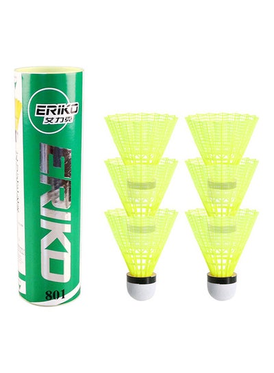 Buy 6 Piece Badminton Shuttlecocks Set 5grams in UAE