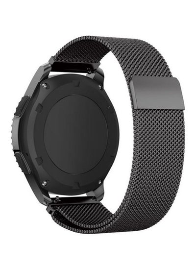 اشتري Replacement Stainless Steel Strap For Samsung Gear S3 Black في مصر