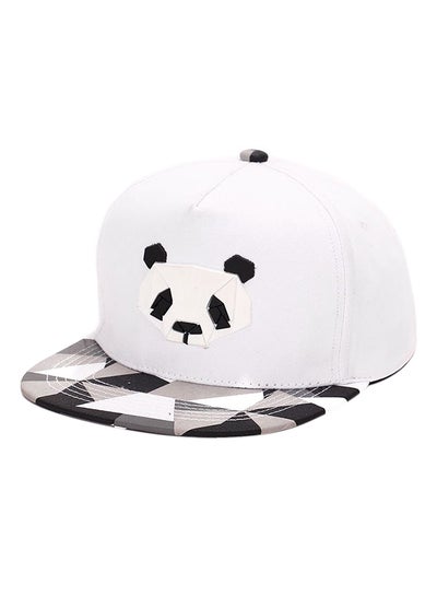 Buy Cute Cartoon Panda Pattern Adjustable Snapback Baseball Cap White/Black/Grey in Saudi Arabia
