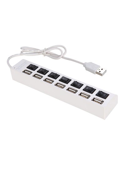 Buy 7 Port USB Hub Black/White in UAE