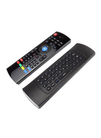 Buy Wireless Remote Control Keyboard With Mic For Android TV Black in UAE