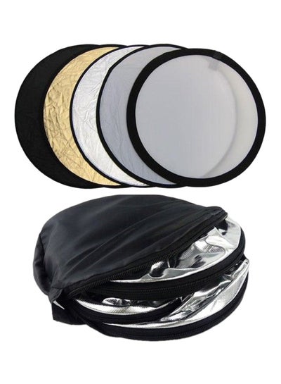 Buy 5-In-1 Portable Photographic Disc Reflector 80centimeter Multicolour in UAE