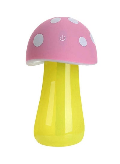 Buy Ultrasonic Mushroom Shaped Humidifier With USB And LED Light Pink/Yellow/White in UAE