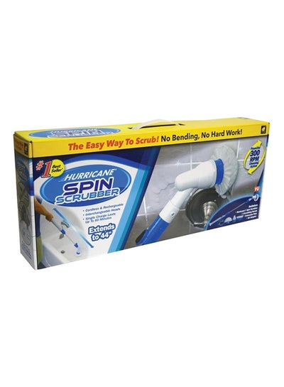Buy Portable Spin Scrubber White/Blue in Saudi Arabia