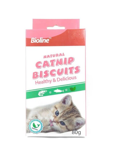 Buy Natural Catnip Biscuits - Salmon 80grams in UAE