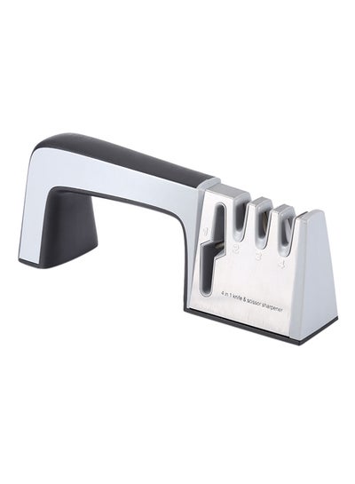 Buy 4-in-1 Knife/Scissor Sharpener Ceramic Whetstone Tool Black/Silver/Grey 23x 8centimeter in UAE