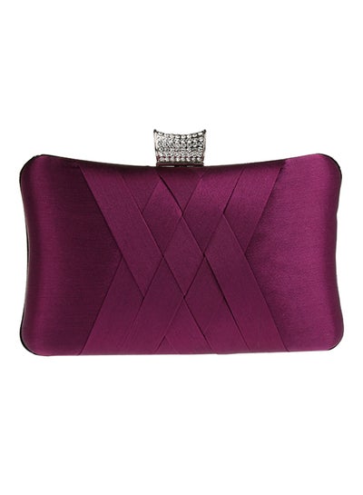 Buy Braided Designer Clutch Purple in Saudi Arabia