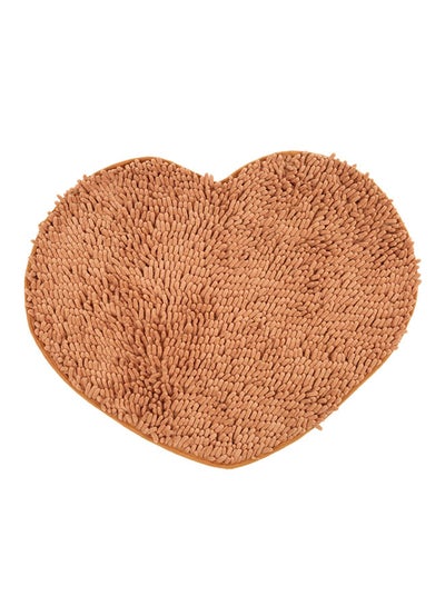 Buy Heart Shaped Bath Mat Orange 50x60cm in UAE