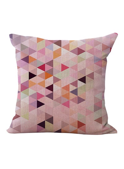 Buy Decorative Geometric Pattern Cushion Cover Multicolour 45 x 45cm in UAE