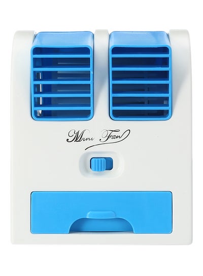 Buy Portable Double-tuyere USB Fragrance Fan Rotary Cooler 2124491 Blue in UAE