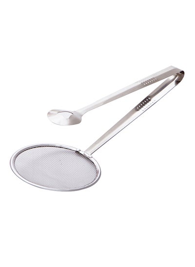 Buy 2-in-1 Colander Spoon With Clip Silver in Saudi Arabia