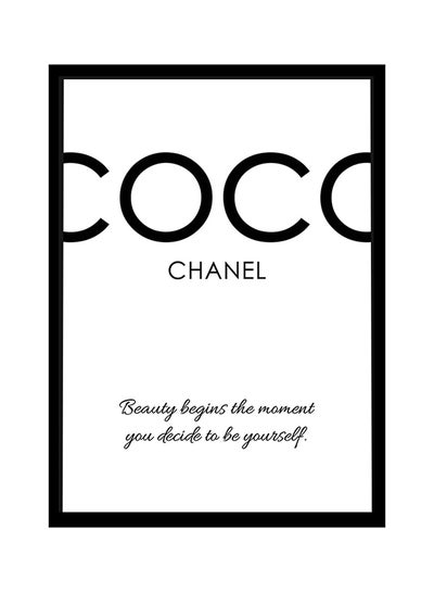 Coco Chanel Quotes Poster With Frame White/Black 40x55cm price in UAE, Noon UAE