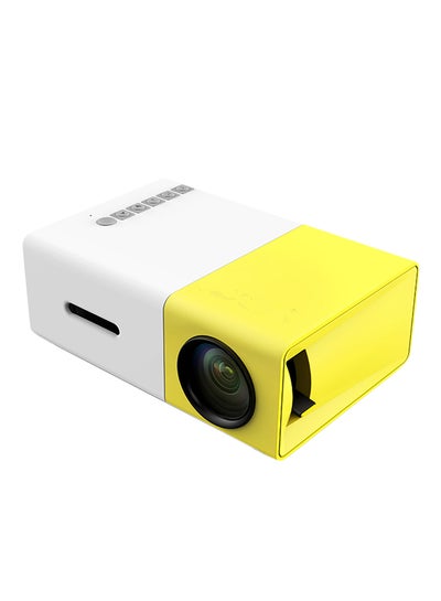 Buy LCD Mini Portable Projector YG-300 Yellow/White/Black in UAE