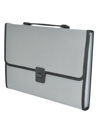 Buy 13-Pocket Metallic Expanding File Grey/Black in UAE