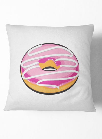 Buy Throw Pillow Donut Pink polyester Multicolour 16x16inch in UAE