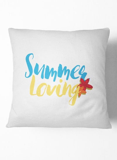 Buy Throw Pillow Beach Summer Loving Polyester Multicolour 16x16inch in UAE