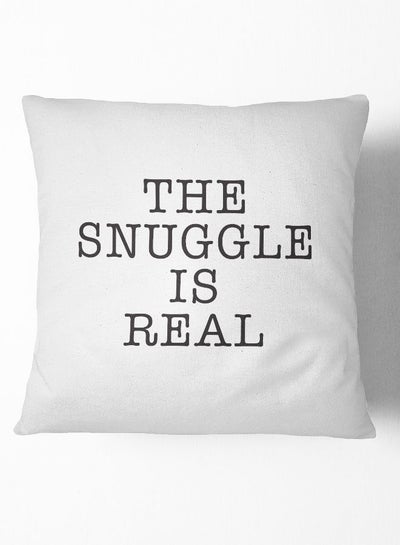 Buy Throw Pillow Snuggle Is Real Polyester Multicolour 16x16inch in UAE
