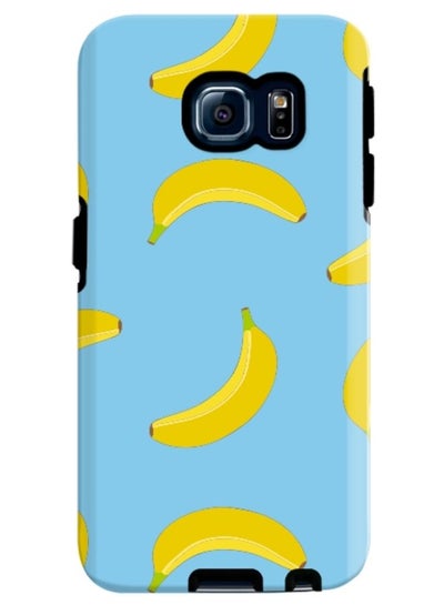 Buy Premium Dual Layer Tough Case Cover Gloss Finish for Samsung Galaxy S6 Edge Rolling Bananas in UAE