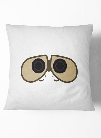 Buy Throw Pillow Gamer Wall E polyester White 16x16inch in UAE