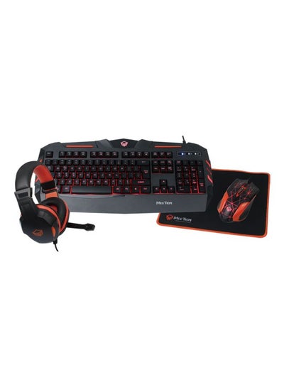 Buy USB Keyboard With Over-Ear Gaming Headset/Mouse Pad/Mouse in UAE