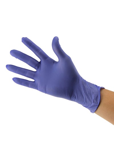 Buy 100-Piece Nitrile Coated Cleaning Gloves Blue XS in UAE