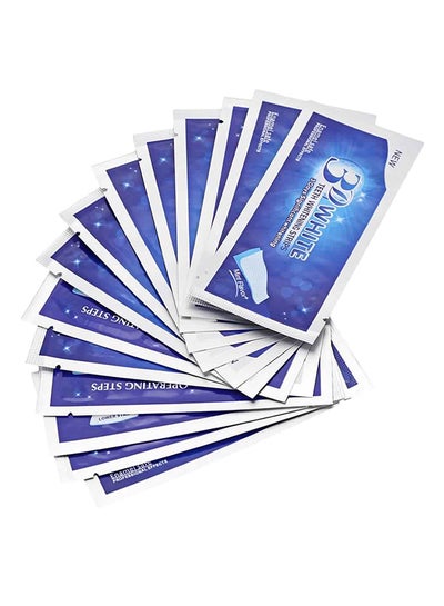Buy 14-Piece Natural Tooth Whitening Bleaching Strips 12x5.8x1cm in Egypt