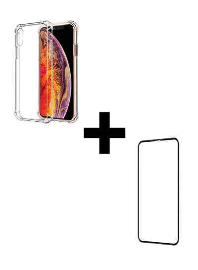 Buy Anti-shock Protective Case Cover With Screen Protector For Apple iPhone XR Clear in Saudi Arabia