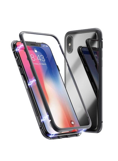 Buy Magnetic Adsorption Snap Case For Apple iPhone XS Max Black/Clear in Saudi Arabia