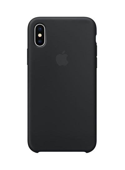 Buy Silicone Case Cover For Apple iPhone Xs Black in UAE