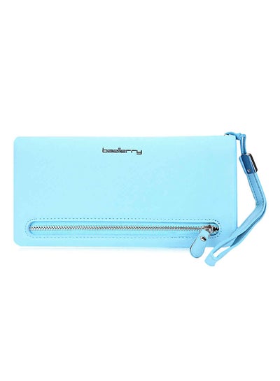 Buy Zipper Closure Wallet Azure in Saudi Arabia