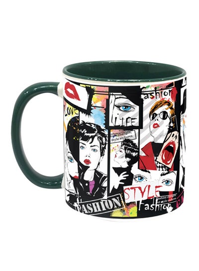 Buy Fashion Print Coffee Mug Multicolour in UAE