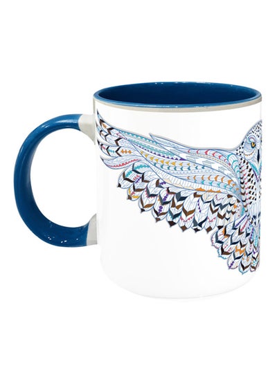 Buy Owl Print Coffee Mug Multicolour 11ounce in UAE