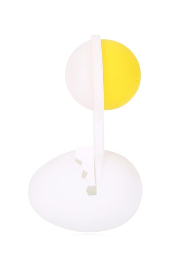 Buy Egg Shape Silicone Tea Infuser Strainer Filter White/Yellow 11.5x11x4.5cm in Saudi Arabia