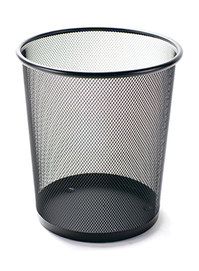 Buy Metal Trash Bin Black in Saudi Arabia