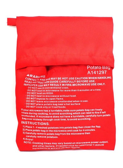 Buy Microwave Potato Bag Red 35centimeter in Saudi Arabia