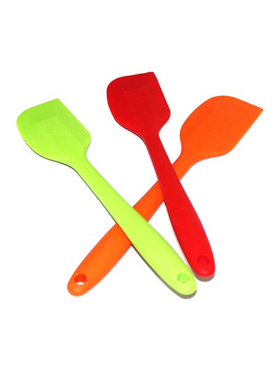 Buy 3-Piece Silicone Baking Spatula Set Multicolour 27centimeter in Saudi Arabia