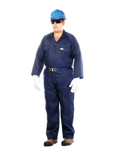 Buy Twill Cotton Coverall Navy Blue XXXL in UAE