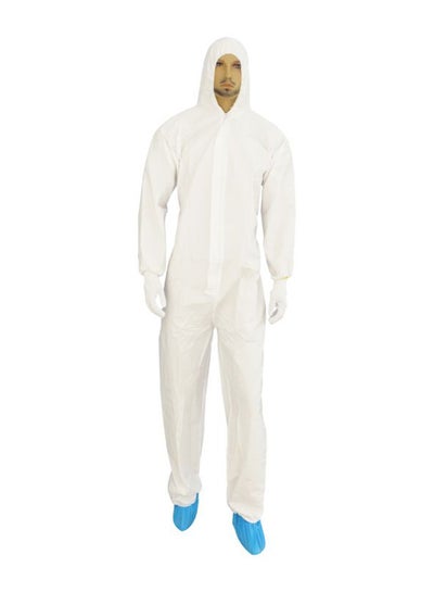 Buy Microporous Disposable Coverall White Small in UAE