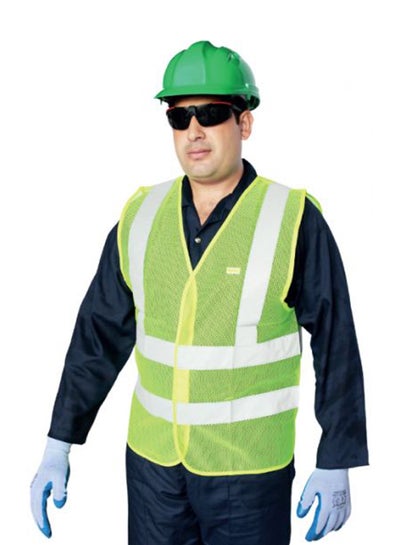 Buy Reflective Net Vest Green/White/Yellow XL in UAE