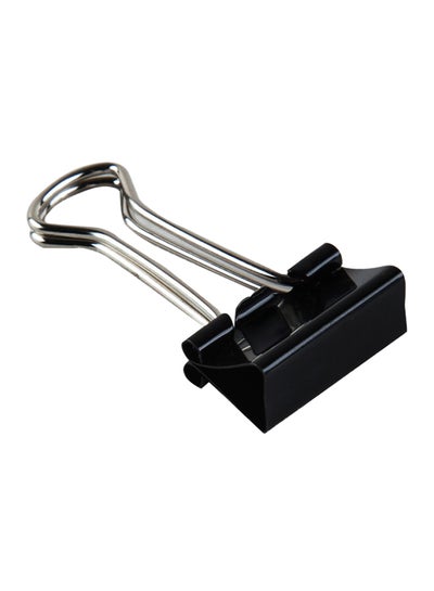 Buy 12-Piece Binder Clip Set Black/Silver in UAE