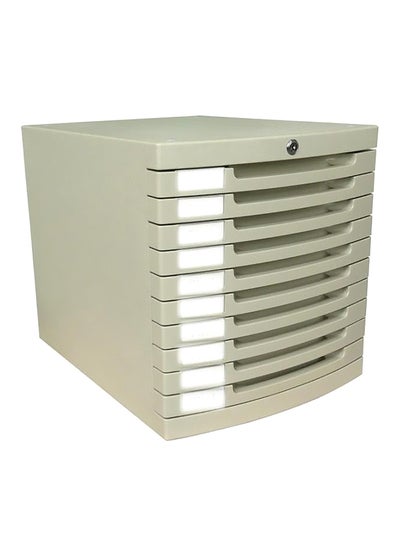 Buy Drawer Cabinet With Lock Beige in UAE