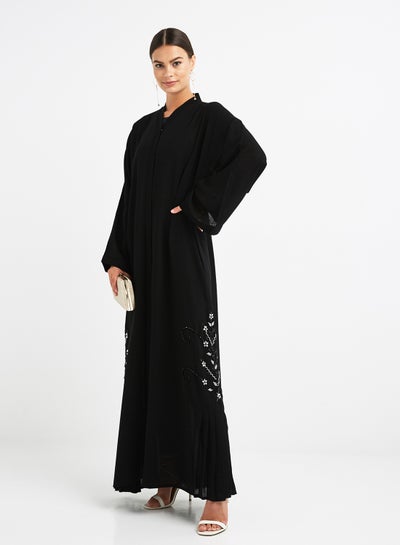 Buy Embroidered Abaya Black in UAE