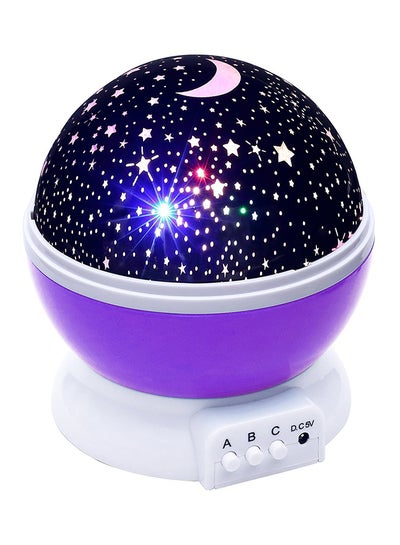 Buy Star Light Rotating Projector Lamp Purple 12x12x13.5cm in Egypt