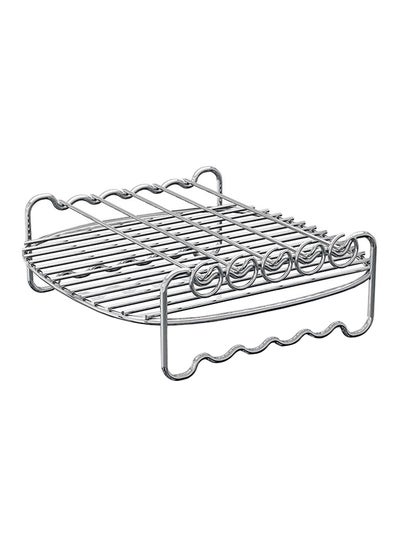Buy Double Layer Rack With Skewers Silver in UAE