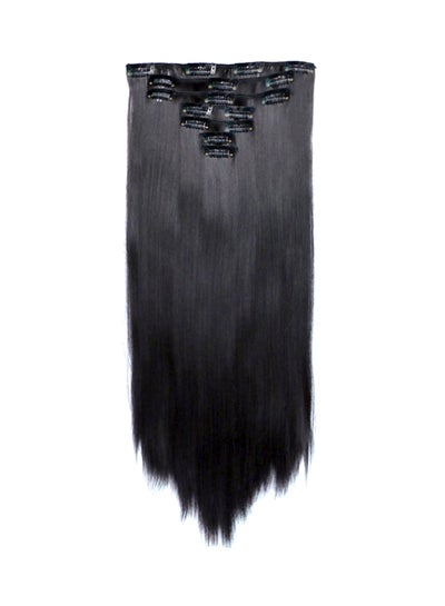 Buy 7 Pieces Straight Hair Extension Black 55cm in UAE