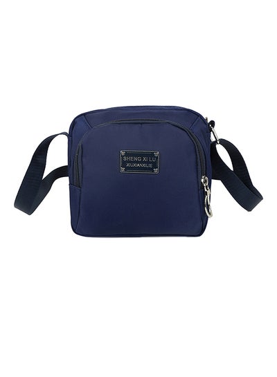 Buy Zipper Closure Crossbody Bag Blue in UAE