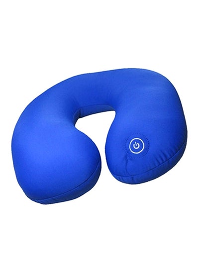 Buy Neck Massage Cushion Cotton Blue 11x11x4inch in Saudi Arabia