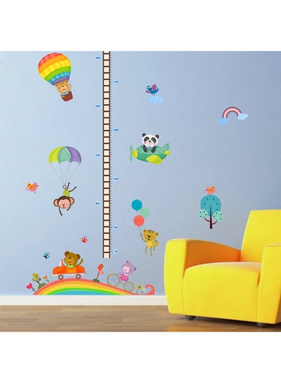 Buy Hot Air Balloon Height Measurement Wall Sticker Multicolour 90x30cm in UAE