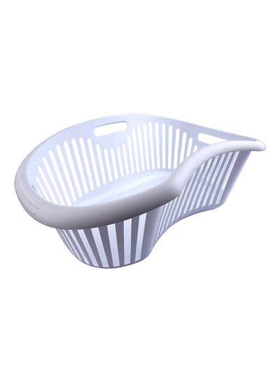 Buy Laundry Cloth Basket White 30Liters in Saudi Arabia