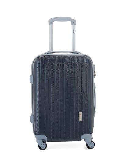 Buy Hard Case Travel Bag Cabin Luggage Trolley ABS Lightweight Suitcase with 4 Spinner Wheels KH132 Navy in UAE